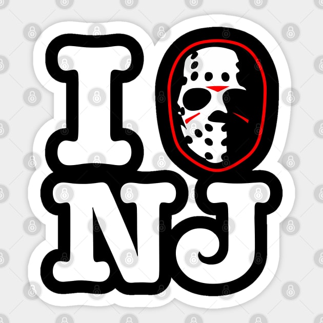 I Hockey Mask New Jersey Sticker by GodsBurden